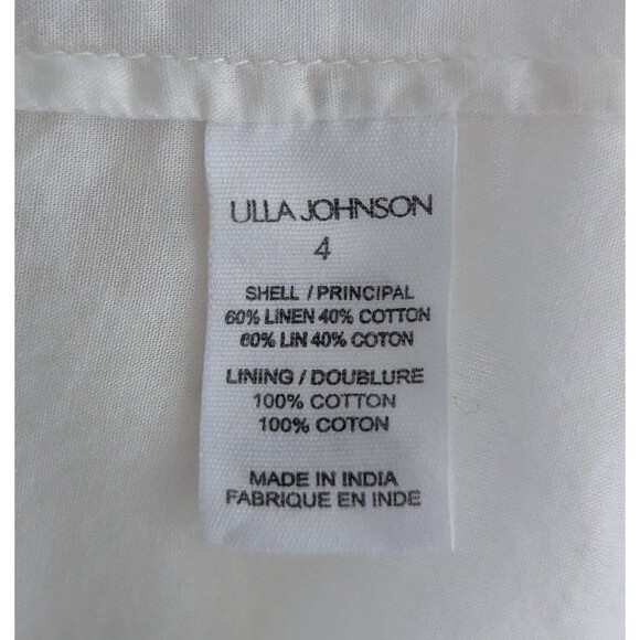 Ulla Johnson Savannah Mini Dress Women's Size 4 Ivory White Ruffled Lace Dress - Picture 5 of 10